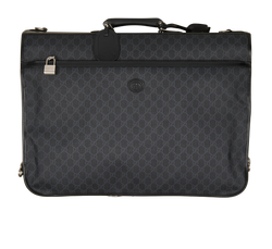 GG Supreme Garment Bag, Canvas/Leather, Black, 5040, DB, 3*
